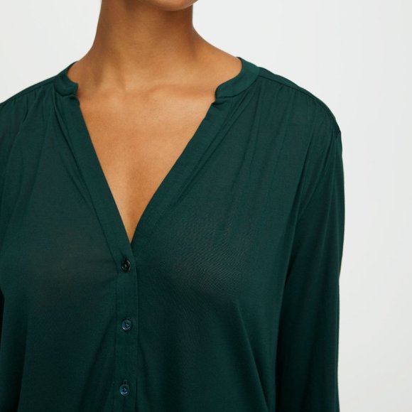 Babaton Brooks Black Long Sleeve Drapey Top - Picture 4 of 8